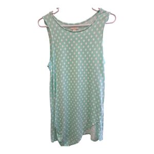 Source Unknown Mint Polka Dot Tank Top Sz M